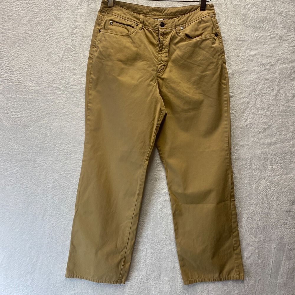 Talbots Chino Pants Women's 10 Brown Cotton Casual Mid-Rise Flat Front 5-Pockets